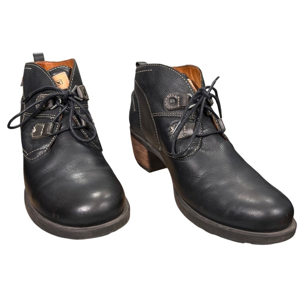 Pikolinos Women’s Le Mans Black Leather Ankle Boot Size 38 US 7.5/8 - Picture 5 of 11